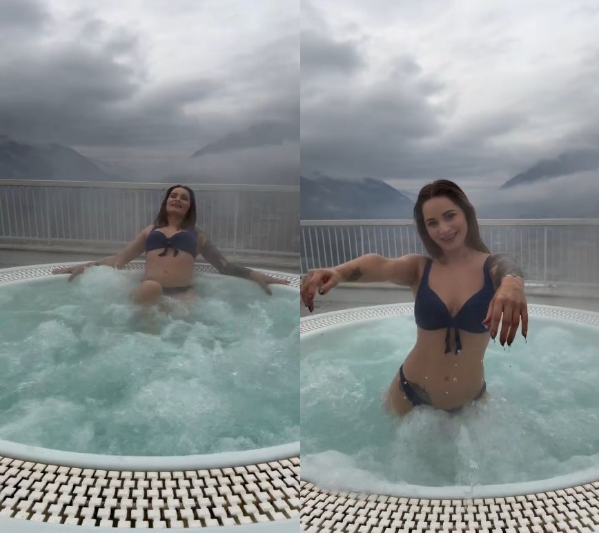 Ewelina Lisowska pozdrawia z jacuzzi