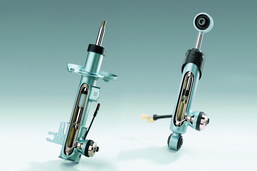 Amortyzatory o zmiennej charakterystyce tłumienia - sterowanie zaworami elektromagnetycznymi