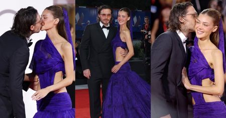 Brooklyn Beckham i Nicola Peltz WYMIENIAJĄ CZUŁOŚCI na czerwonym dywanie w Wenecji (ZDJĘCIA)