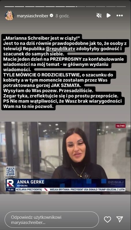 Marianna Schreiber dementuje ciążę 