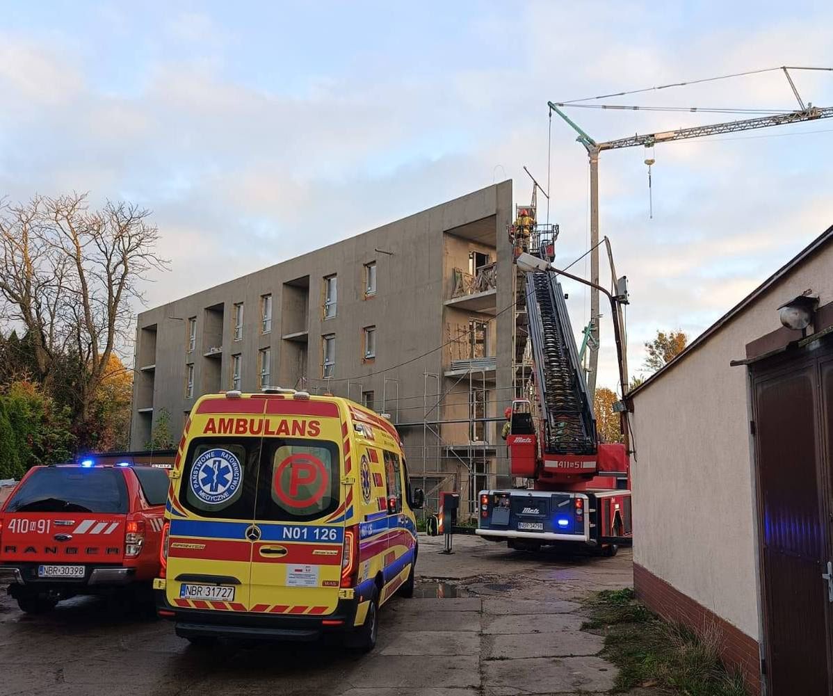 Braniewo: Tragiczne zdarzenie na budowie. Nie żyje mężczyzna