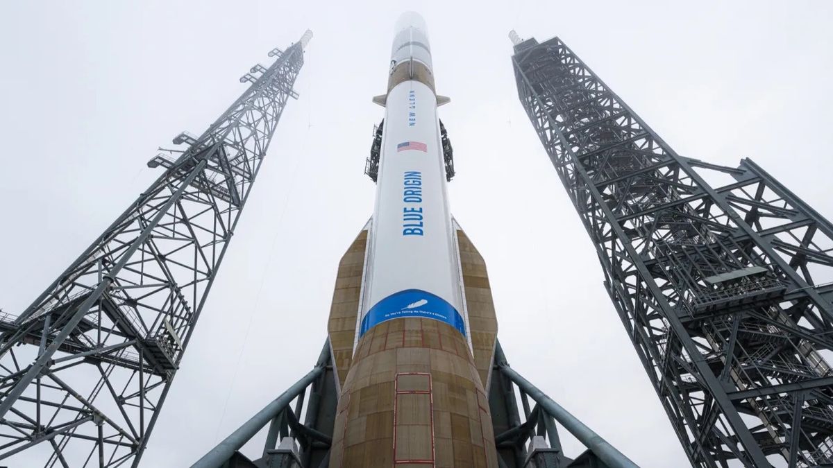Rakieta New Glenn należąca do firmy Blue Origin. 