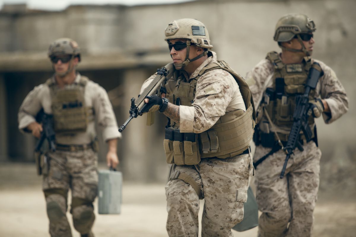 Amerykańscy marines na patrolu