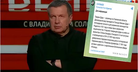Władimir Sołowjow pisze o prezydencie Andrzeju Dudzie. Rosyjski propagandysta rozpowszechnia fake newsa