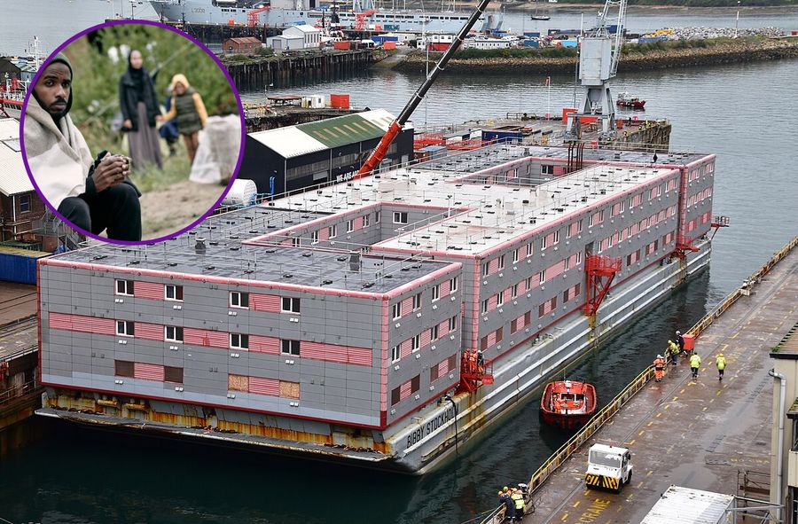 UK Barge for asylum seeking migrants. Inside Bibby Stockholm