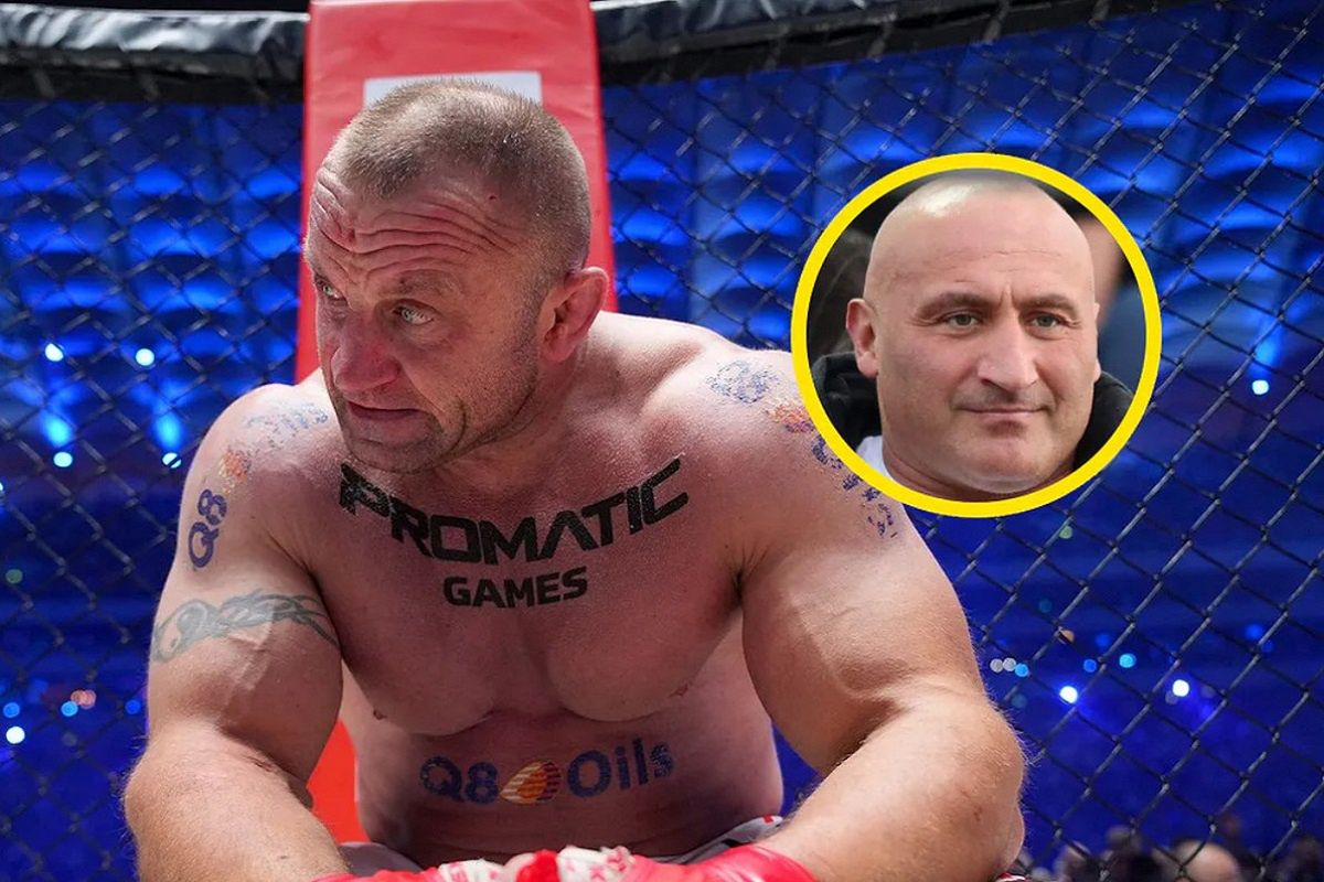 Na zdjęciu: Mariusz Pudzianowski, Marcin Najman w kółku