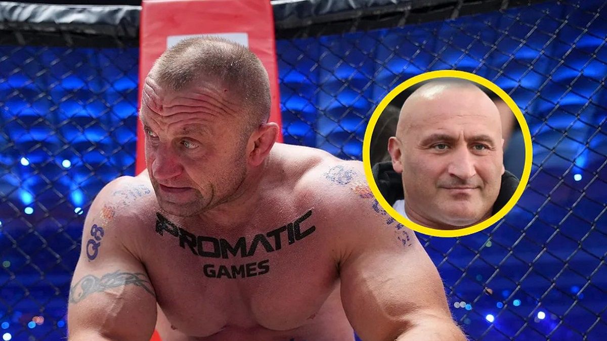 Na zdjęciu: Mariusz Pudzianowski, Marcin Najman w kółku