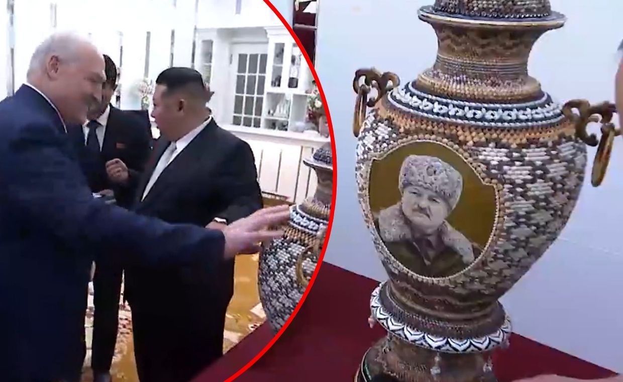 Niezwykły prezent Kima. "Podarował Łukaszence urnę na prochy?"