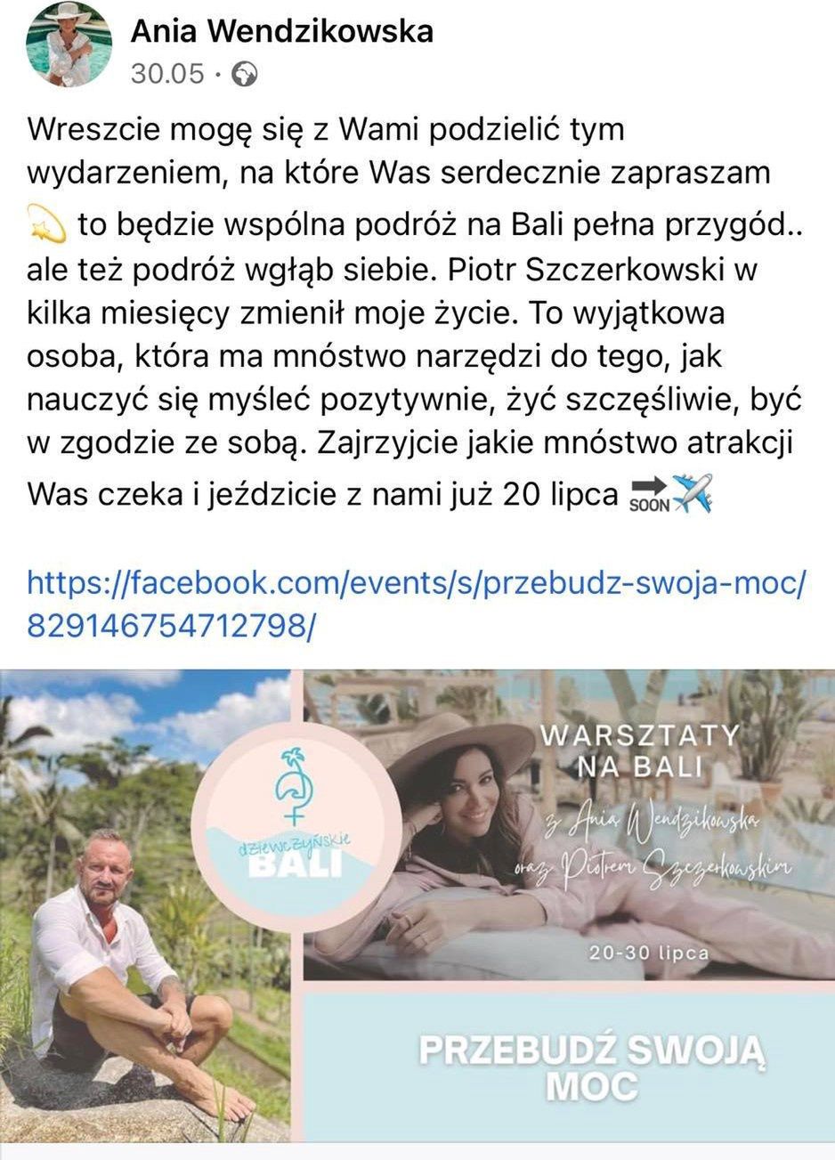 Anna Wendzikowska oferuje warsztaty na Bali