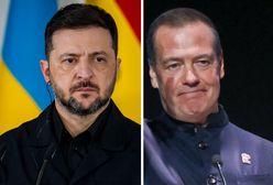 Miedwiediew drwi z delegacji Zełenskiego. Skandaliczne słowa