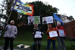 Protest przeciwko Kaczyńskiemu. Krzyki i przepychanki z policją