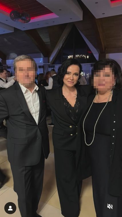 Izabela Małysz i Adam Małysz na balu u braci Golec