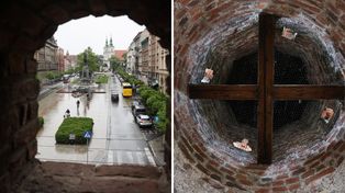 Widok z Barbakanu w Krakowie i jego zakamarki. Niejeden turysta widział, a Wy, krakowianie?