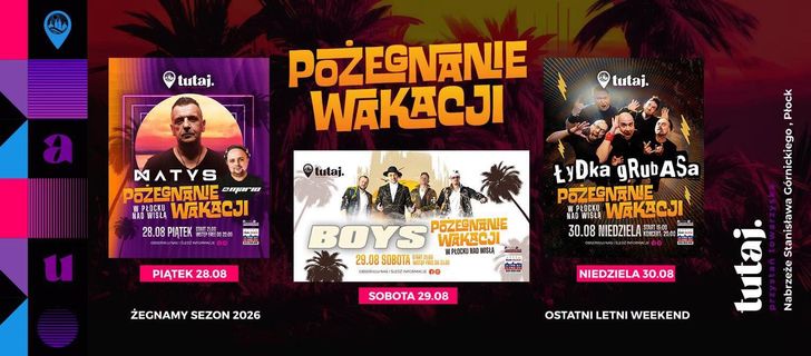Płock pożegna wakacje nad Wisłą. Trzy dni koncertów w Przystani Towarzyskiej