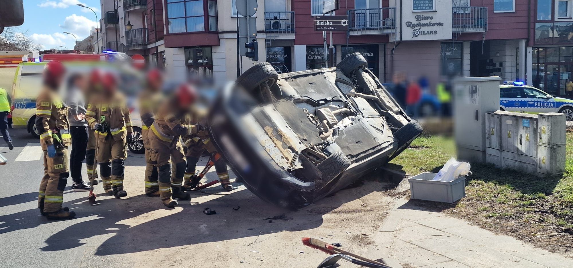 Zdarzenie na skrzyżowaniu Bielskiej i Sienkiewicza 