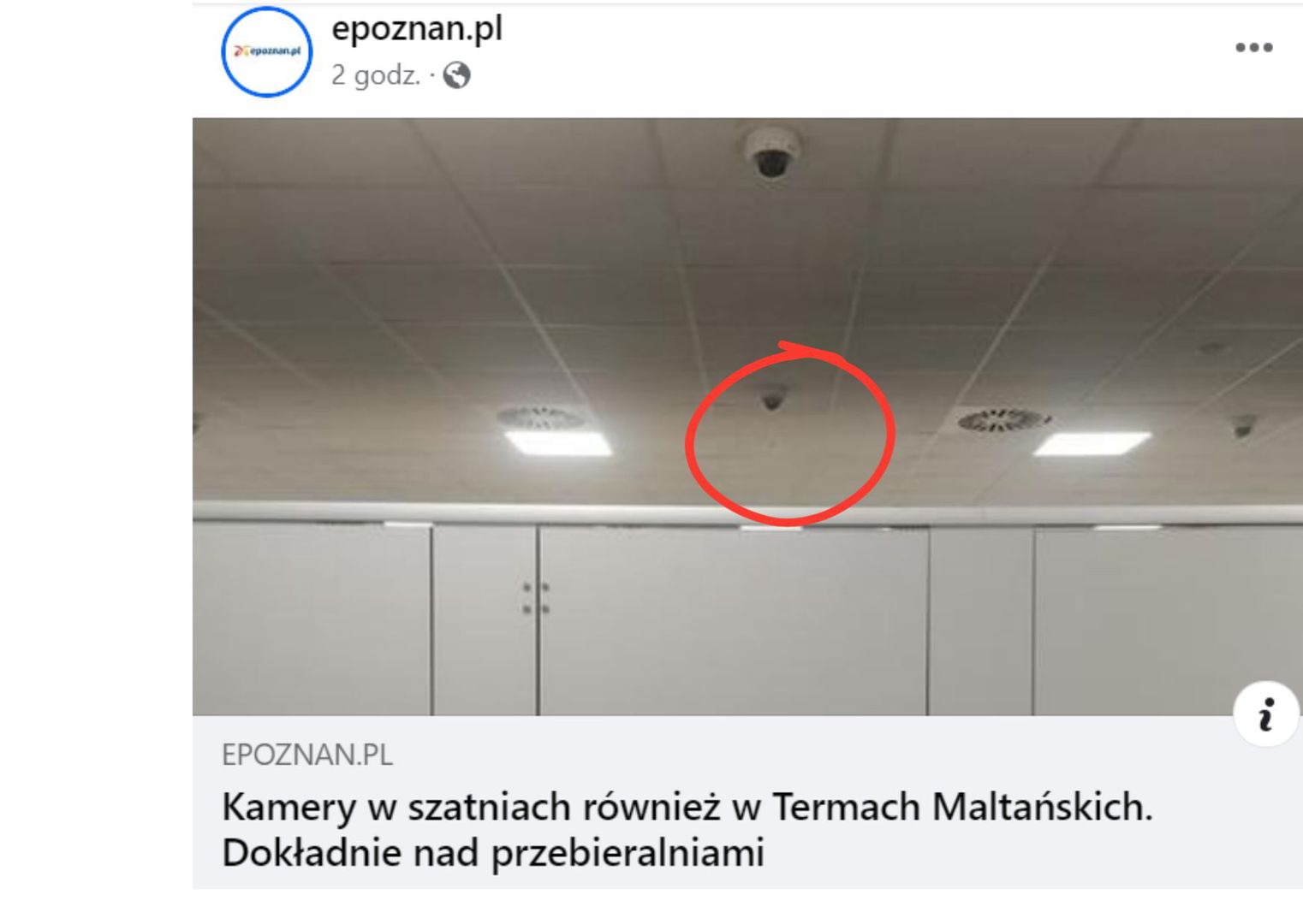 Kamery w szatniach popularnej pływalni 