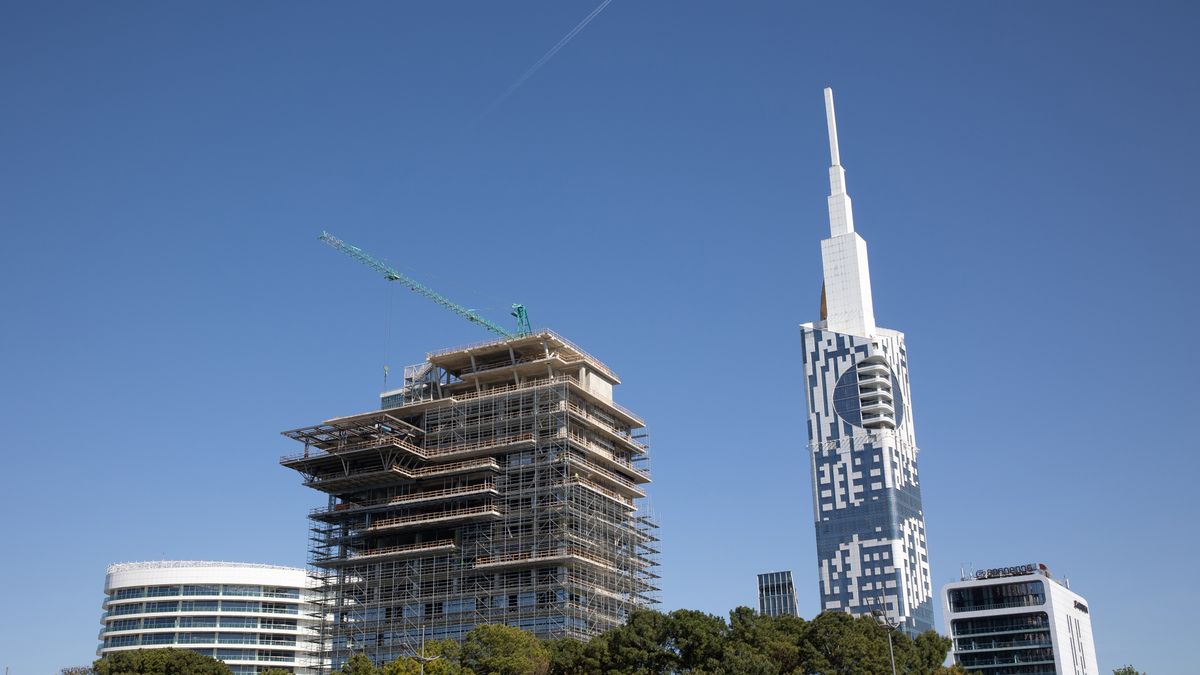 New residential apartment blocks under construction in Batumi, Georgia, on Thursday, May 9, 2024. Georgia's president warned the country may lose its chance to join the European Union if the government pushes ahead with a controversial "foreign agent" law in the face of huge protests. Photographer: Andrey Rudakov/Bloomberg via Getty Images