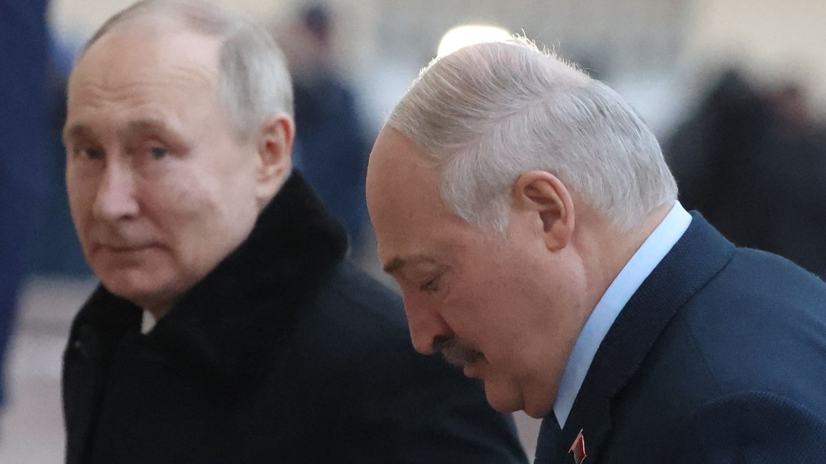 Russian President Putin Attends Summit Of The Commonwealth Of Independent States
SAINT PETERSBURG, RUSSIA - DECEMBER 27: (RUSSIA OUT) Russian President Vladimir Putin (L) and Belarussian President Alexander Lukashenko (R)  arrive for the official breakfast during the Informal Summit of the Commonwealth of Independent States (CIS), December 27, 2022 in Saint Petersburg, Russia. President Putin arrived in Saint Petersburg to hold an annual leaders summit of ex-Soviet states. (Photo by Contributor/Getty Images)
Contributor