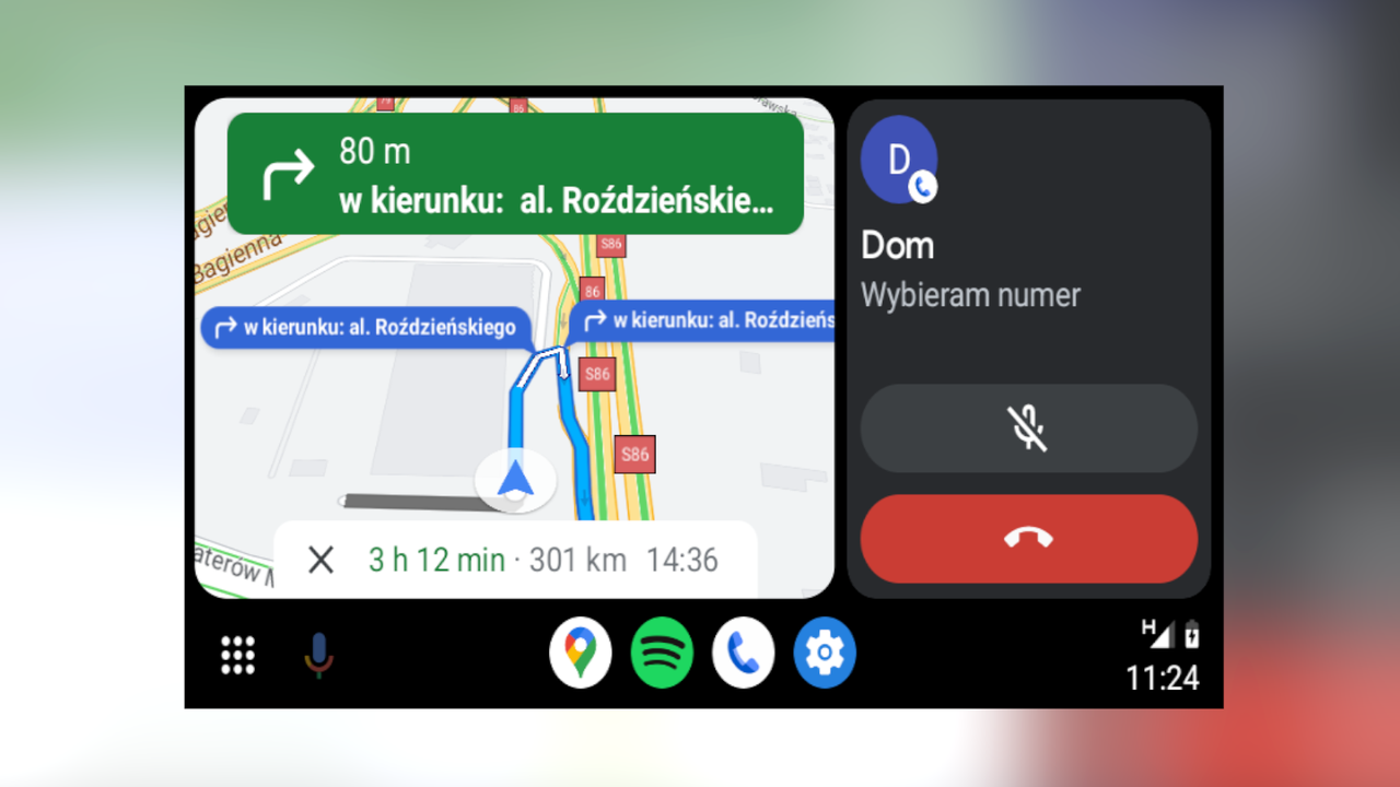 Android Auto i interfejs Coolwalk