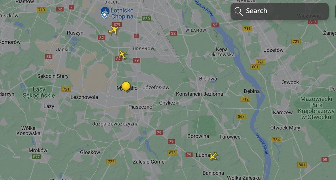 Tajemniczy balon nad Warszawą zaobserwowany na stronie Flightradar24