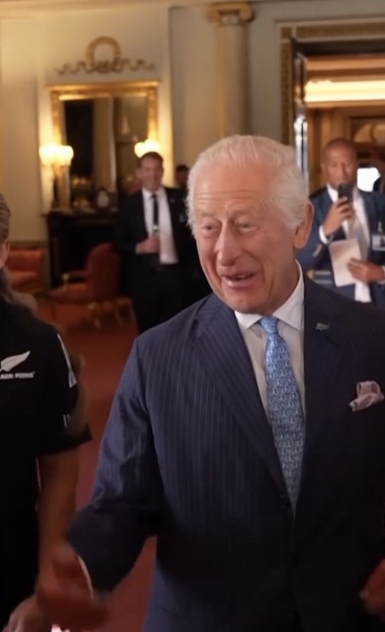 King Charles met with the rugby team