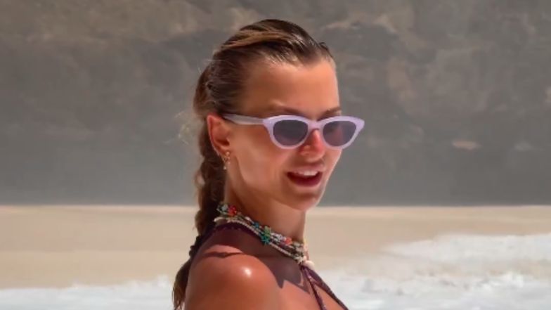 Strzaskana na mahoń Anna Lewandowska pręży umięśnione ciało w bikini. Internauci sypią komplementami: "FIGURA MARZENIE" (FOTO)