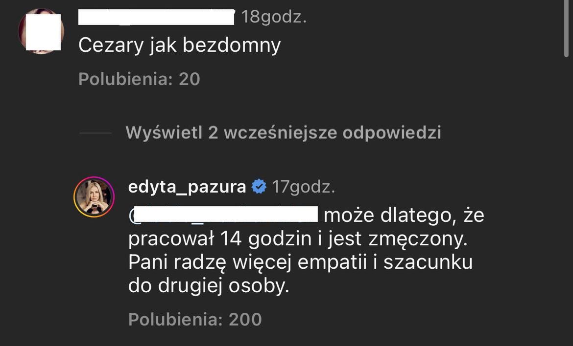 Edyta Pazura odpowiedziała intenautce