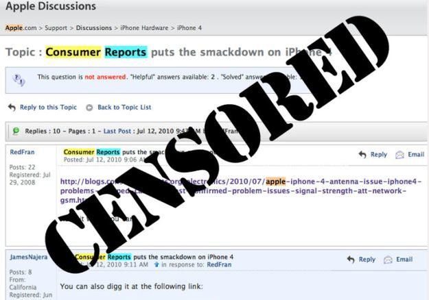 Apple cenzuruje wpisy o problemach z zasięgiem iPhone'a 4! 2