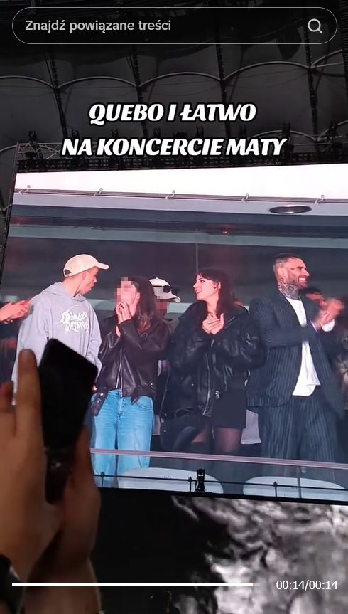 Quebonafide i Łatwogang z partnerkami na koncercie Maty