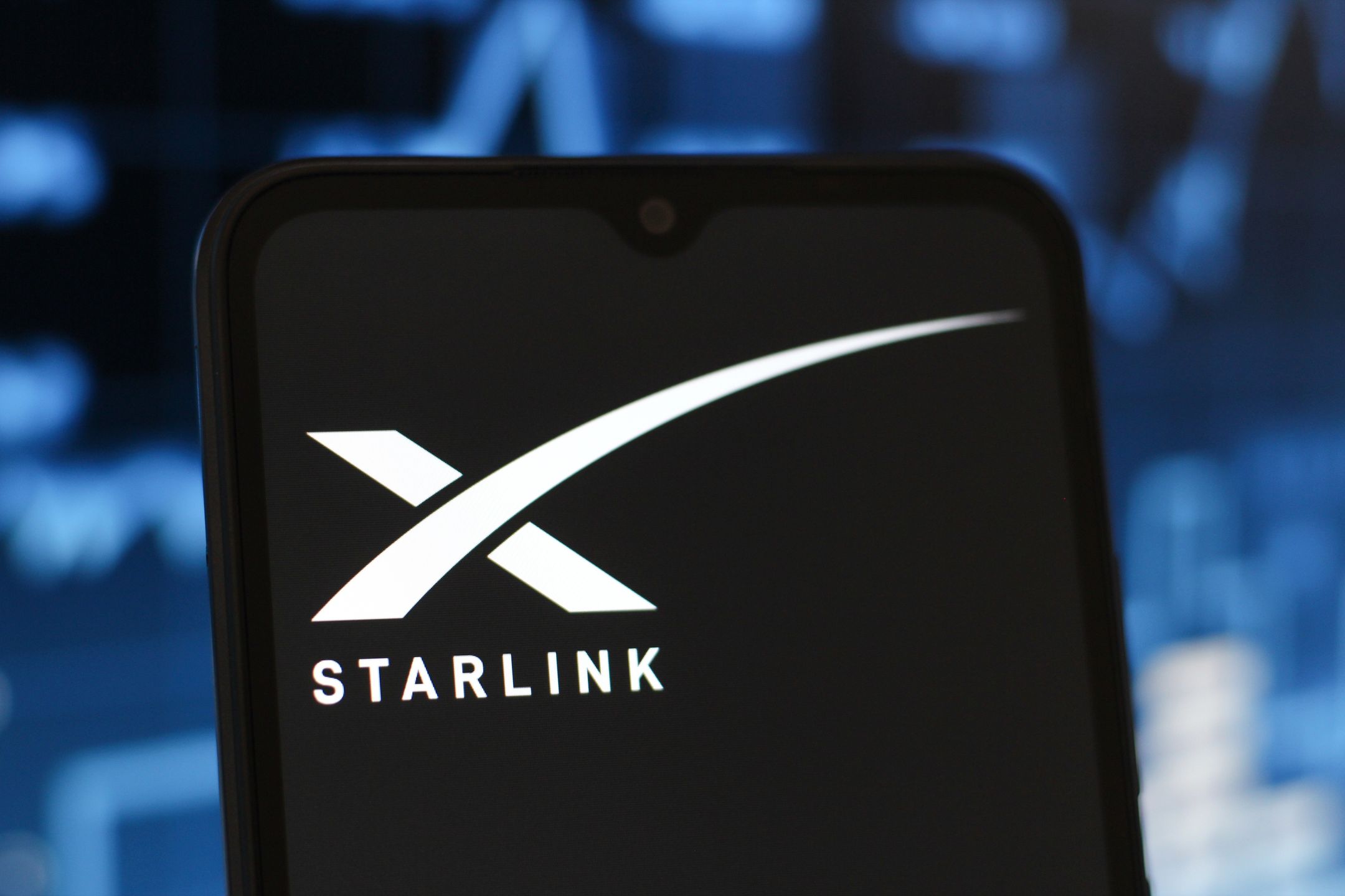 CANADA - 2025/01/21: In this photo illustration, the Starlink logo is seen displayed on a smartphone screen. (Photo Illustration by Thomas Fuller/SOPA Images/LightRocket via Getty Images)
