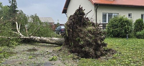 Skutki porannej wichury 