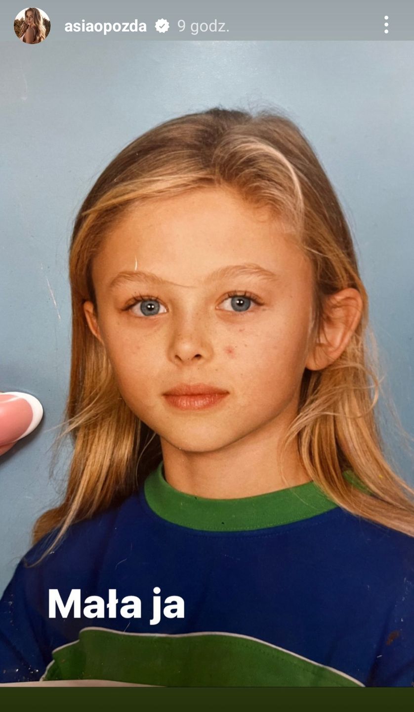 Joanna Opozda w dzieciństwie