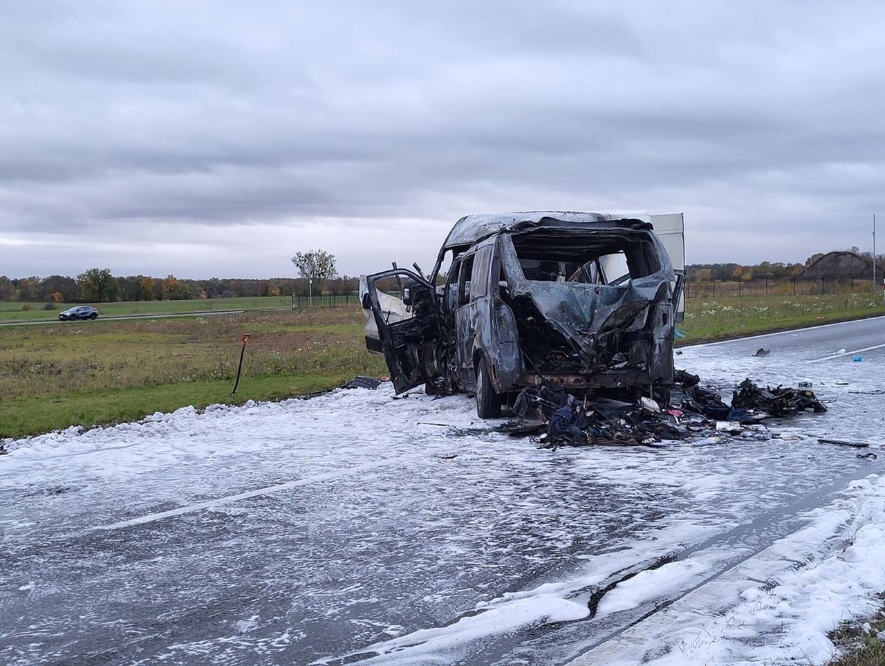 Lubaszcz: Tragiczny wypadek. Samochody stanęły w płomieniach