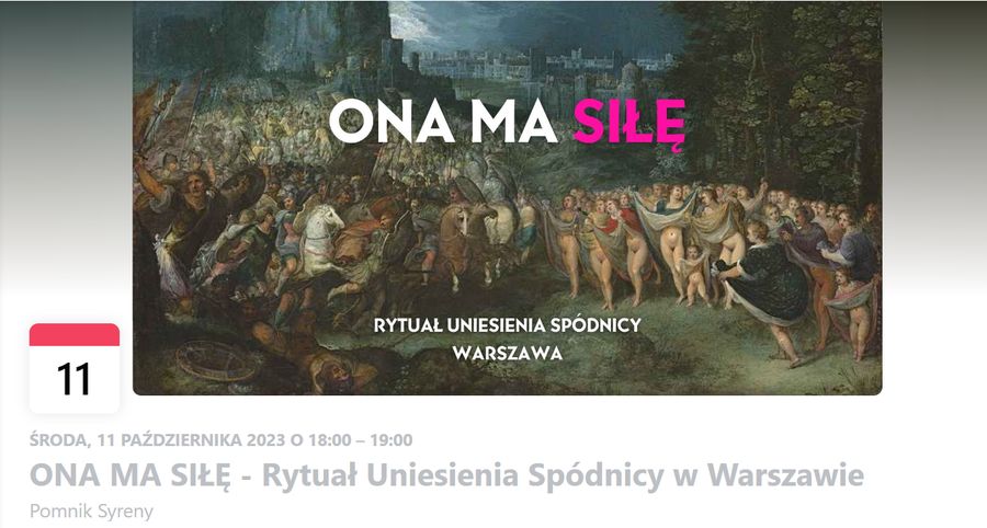 Rytuał uniesienia spódnicy