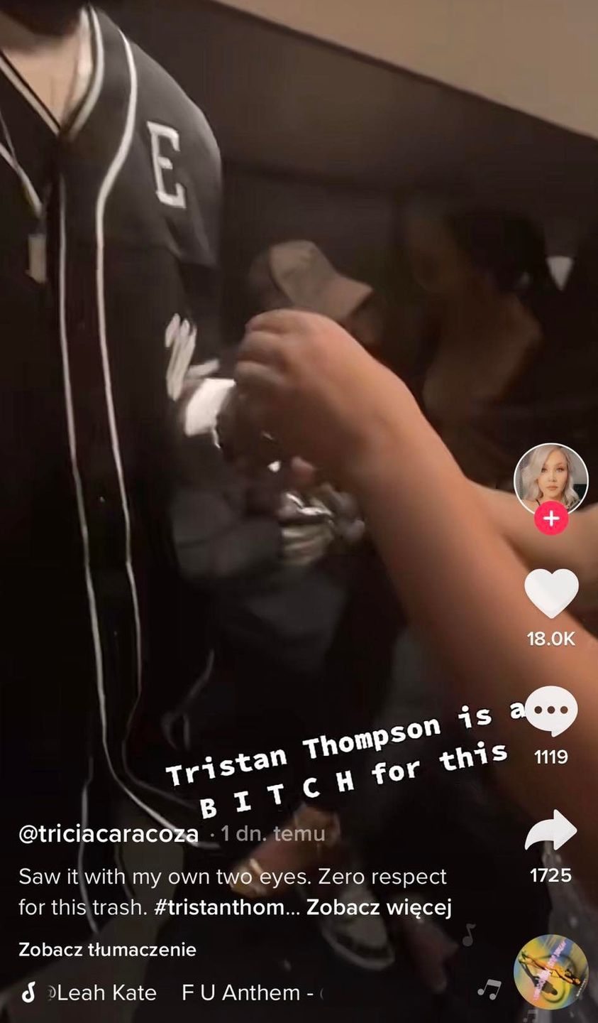 Tristan Thompson z nową sympatią na kolanach