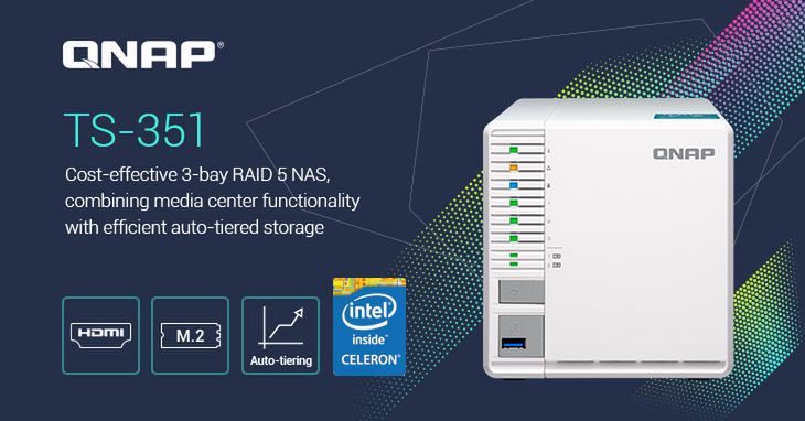 QNAP TS-351: nowy NAS z trzema zatokami na dyski i dwoma złączami NVMe M.2 SSD