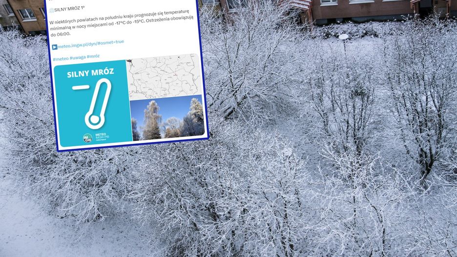 Pierwszy taki alert. To będzie bardzo mroźna noc