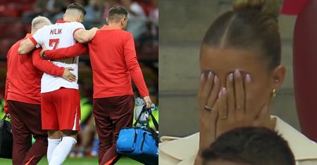 Dramat Arkadiusza Milika podczas meczu z Ukrainą. Chwilę później pokazano reakcję Agatycze (WIDEO)