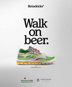 Унікальні кросівки Heinekicks з пивом та з відкривачкою всередині взуття