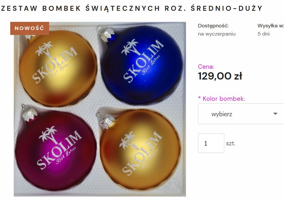 Skolim sprzedaje bombki