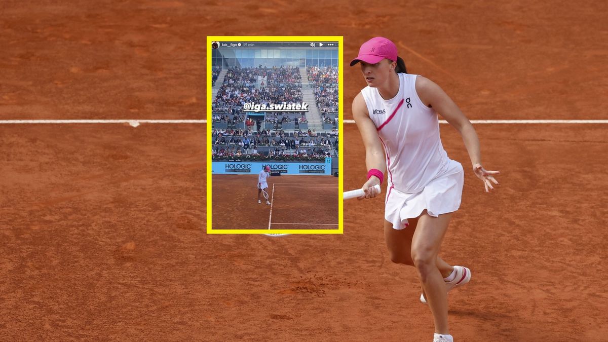 Na zdjęciu: Iga Świątek, w ramce relacja Luisa Figo