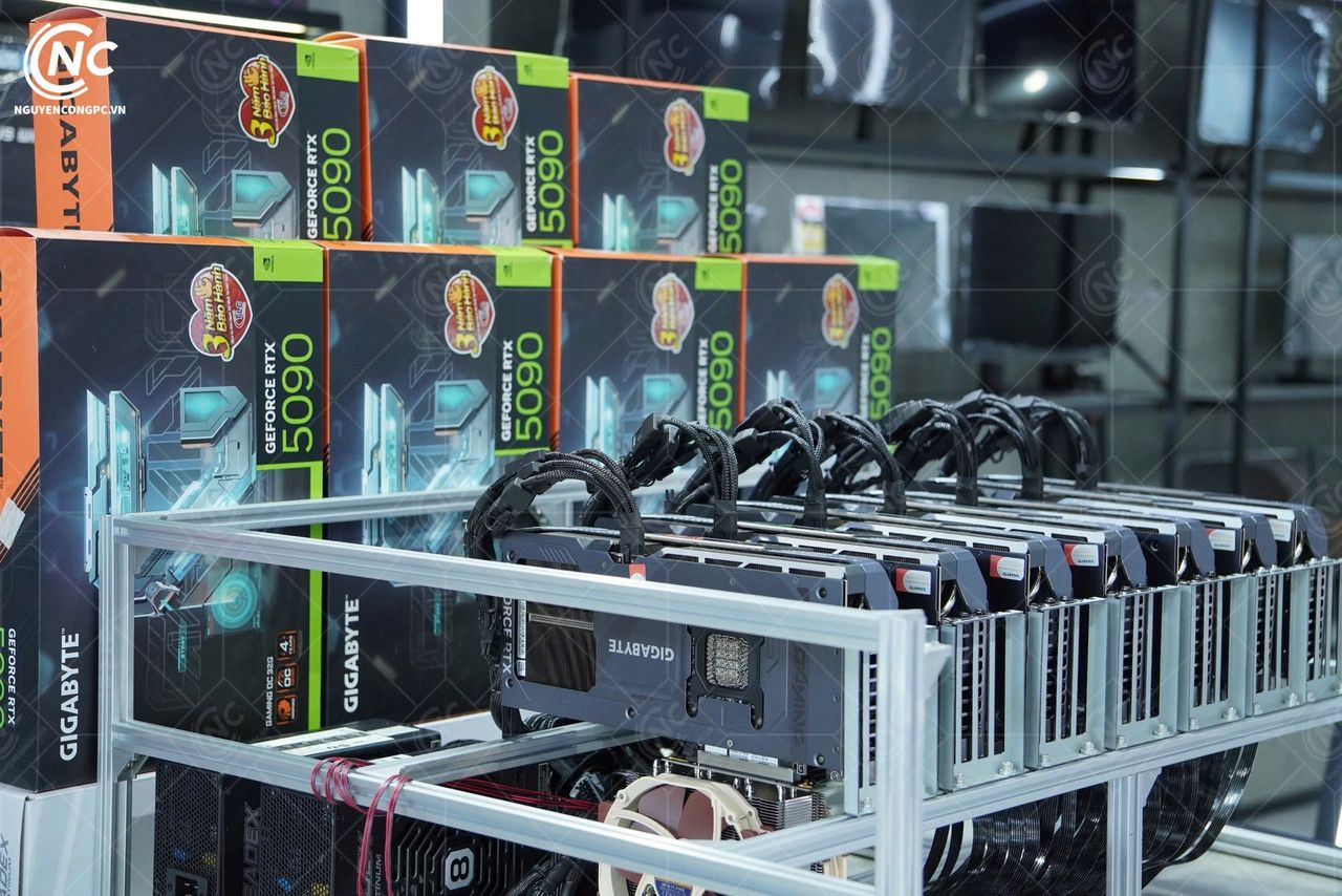 Serwer AI złożony z RTX-ów 5090