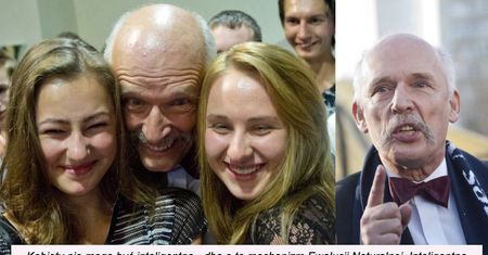 Janusz Korwin-Mikke o kobietach: "Przesiąkają poglądami człowieka, z którym sypiają" i "Zawsze się je troszeczkę gwałci" (ZDJĘCIA)