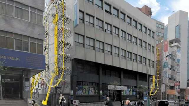 Stojak na rowery jak diabelski młyn 1