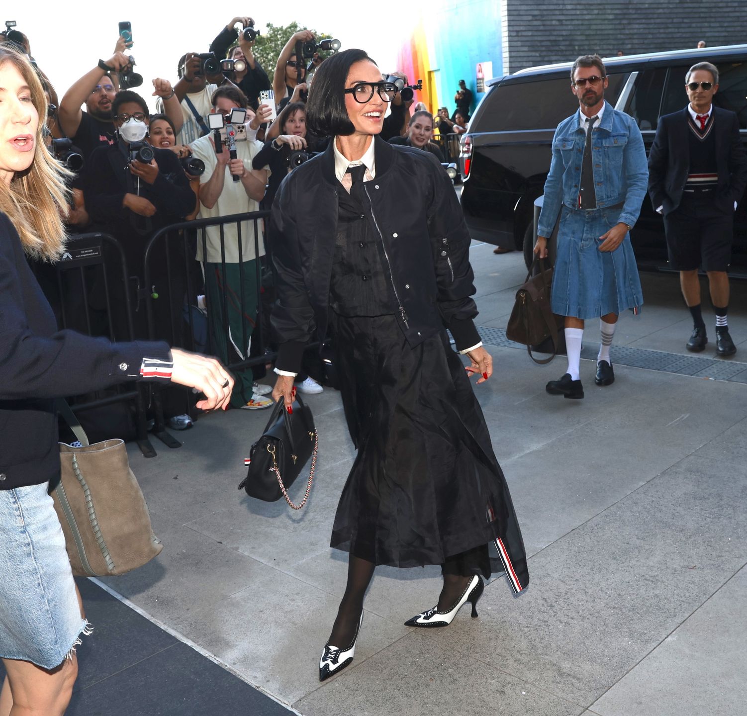 Demi Moore na pokazie mody w Nowym Jorku