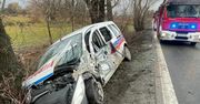 Barcin: Groźne zderzenie ambulansu przewożącego krew z naczepą tira