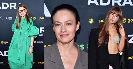Modowy miszmasz na premierze "Zadry": szarobura Magdalena Różczka, Irena Kamińska-Radomska w zielonym worze (ZDJĘCIA)
