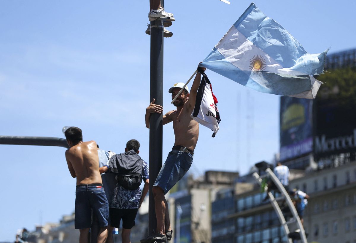 Argentyńczycy świętujący mistrzostwo świata