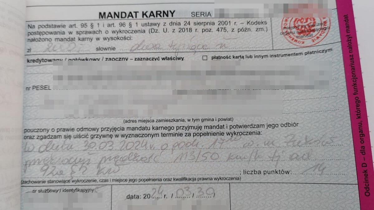 mandat karny