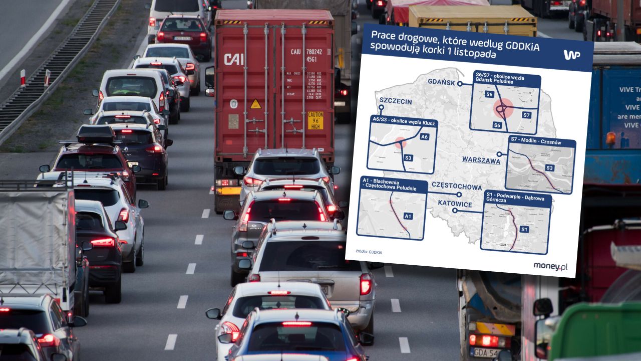 Gdzie spodziewać się korków na Wszystkich Świętych? Oto mapa możliwych zatorów